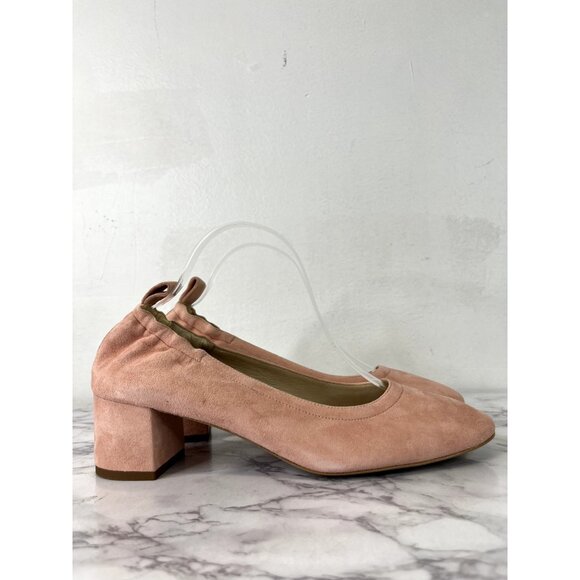 Everlane Women's Pale Pink Suede The Leather Day Heel Sz 10 - Picture 6 of 12